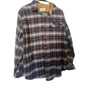 Legendary Whitetails Men's Buck Camp Plaid Flannel Long Sleeve Shirt Size Large